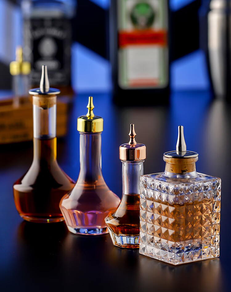 苦精瓶调酒玻璃瓶酒吧调酒工具苦艾酒小瓶自制苦味鸡尾酒吧台滴瓶大号