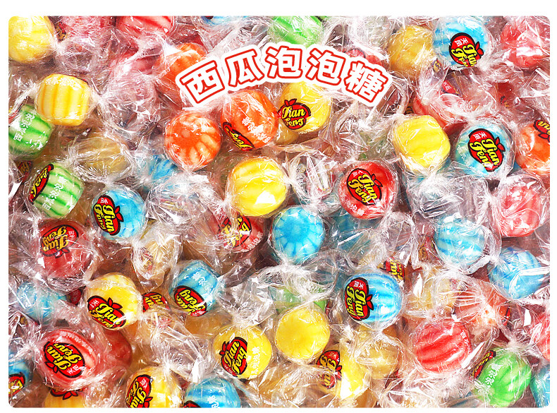 彩虹糖罐装散装七彩qq糖果彩色软糖混合水果味西瓜泡泡糖 彩虹糖桶装1