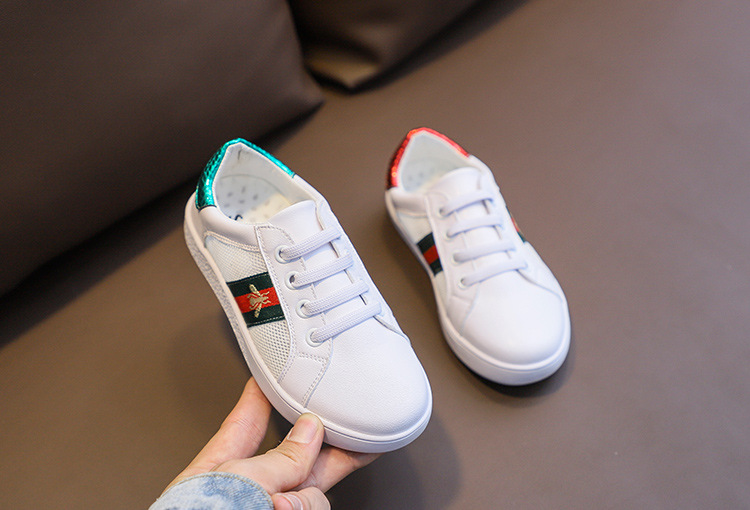 小蜜蜂男女童皮版鞋2020新款春秋小蜜蜂童鞋儿童小白鞋韩版女童鞋子