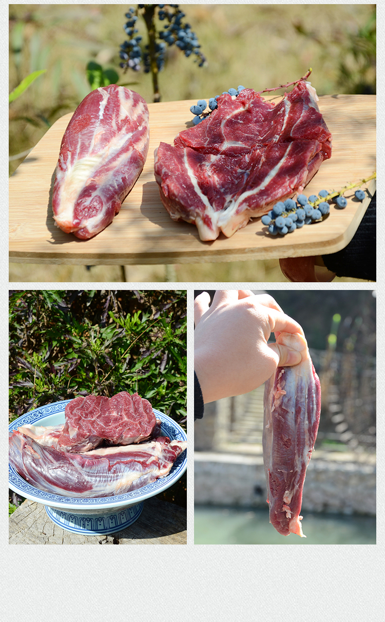 贵州新鲜生土黄牛腿腱子肉金钱腱健身餐补食材整条五斤