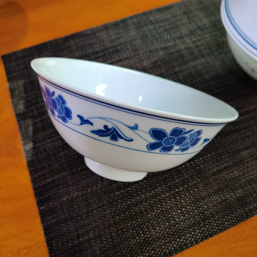 【闪电发货】醴陵瓷器釉下彩陶瓷群力老瓷器双凤6英寸面碗菜碗16厘米3