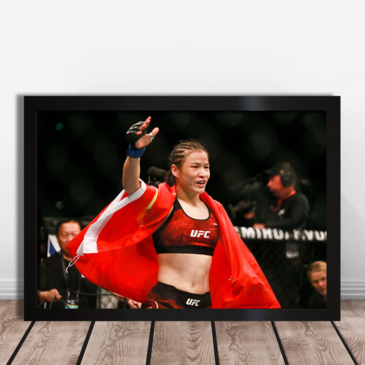 格斗海报装饰挂画 ufc张伟丽海报mma综合女子格斗肌肉拳击写真周边