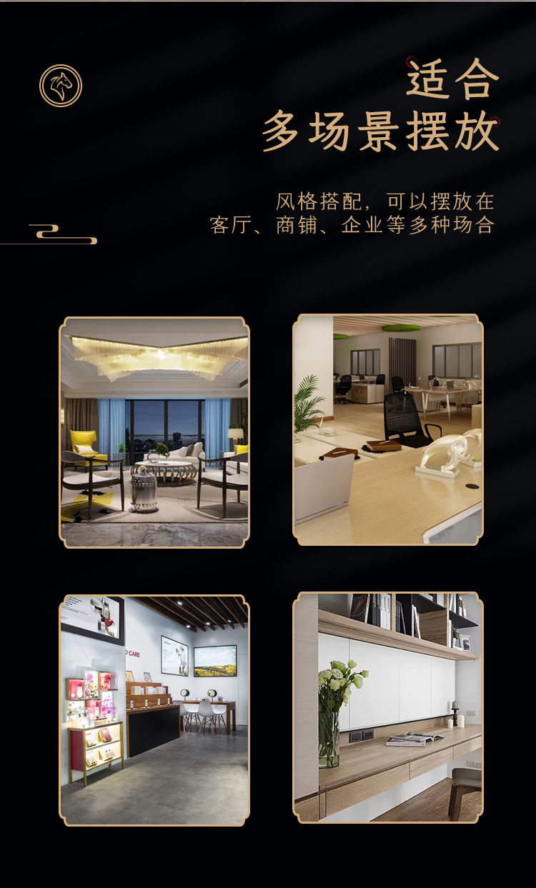 软装大象装饰品创意家居摆件批发办公室酒柜树脂工艺品卧室客厅装饰摆件 檀木色 14*9*9.5/15*9*12CM