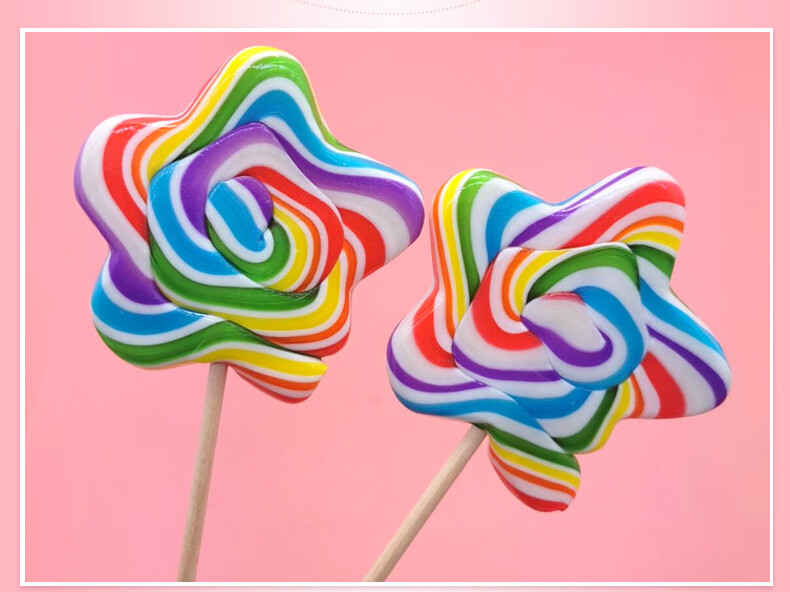 5折万圣节七色彩虹创意网红五角星棒棒糖手工高颜值少女心可爱小零食