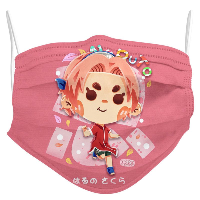 梧珑 新品火影忍者口罩新款火影忍者动漫成人口罩三层护印花国潮风