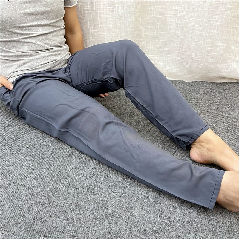睡裤男长裤春夏款男士大码直筒裤加肥加大薄款家居裤睡裤休闲长裤旅行