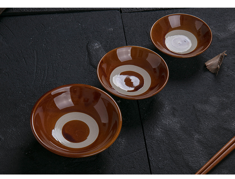 菲隆中风仿古老式古代喝酒的碗老式水浒农家乐复古怀旧11厘米黄釉酒碗