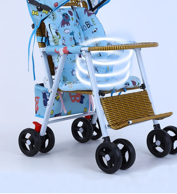 婴儿推车宝宝竹藤推车轻便可折叠可坐可躺小儿藤椅藤编推车儿童竹藤