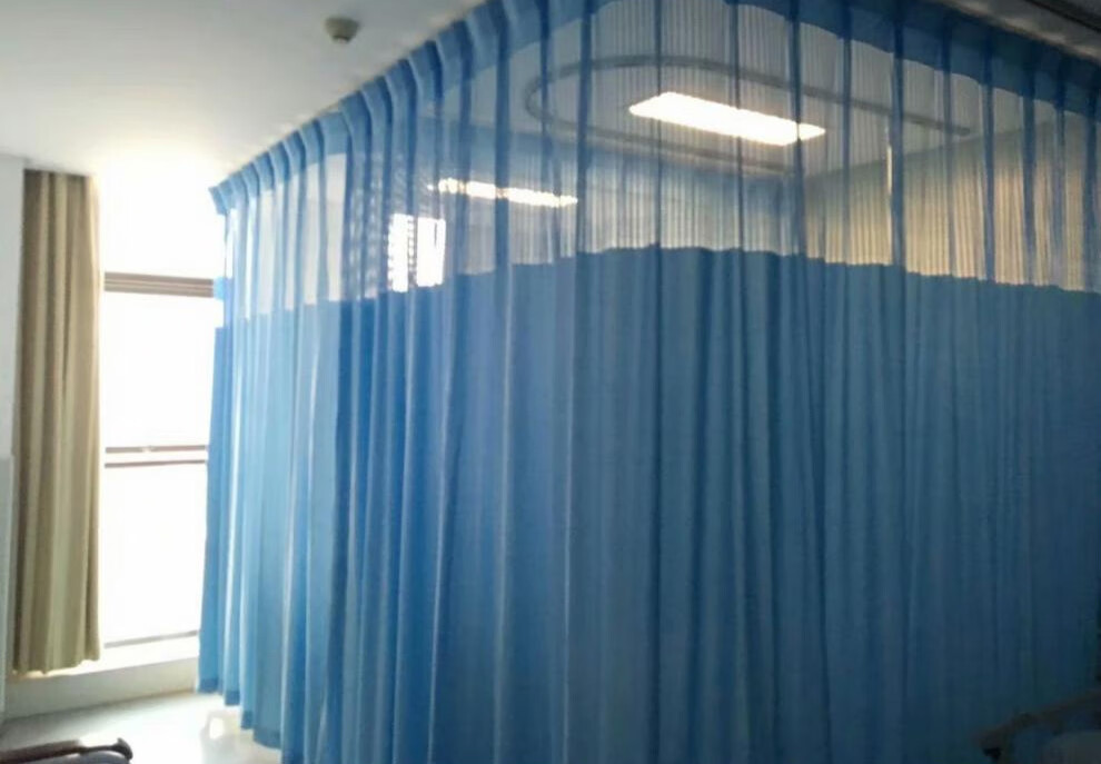 美容院遮挡窗帘病床医院窗帘隔帘u型拉帘美容院床上围帘隔断家用卧室