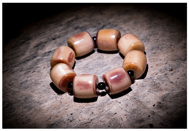 泰聚福轻奢高端骆驼骨手串满血料藏式蝌蚪顺纹珠子男士款文玩高端佛珠