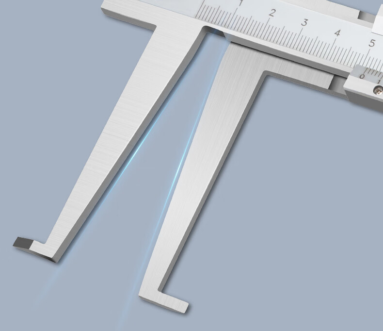 双内沟槽游标卡尺单爪双爪加长内沟槽卡尺长爪卡槽卡尺115202双内沟槽