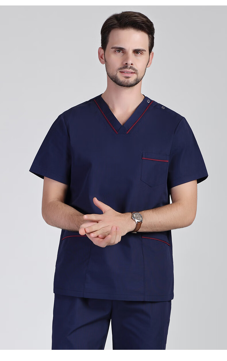 刷手服夏季薄款洗手衣刷手服生院值班护士男女短袖口腔工作服定制款