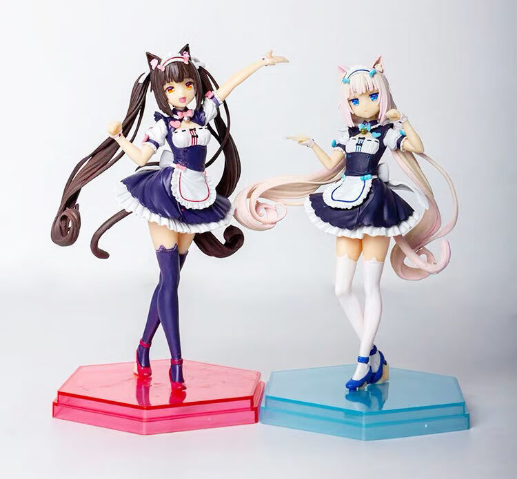 巧克力与香子兰香草黑白猫女仆猫娘乐园 q版可爱动漫模型摆件礼物