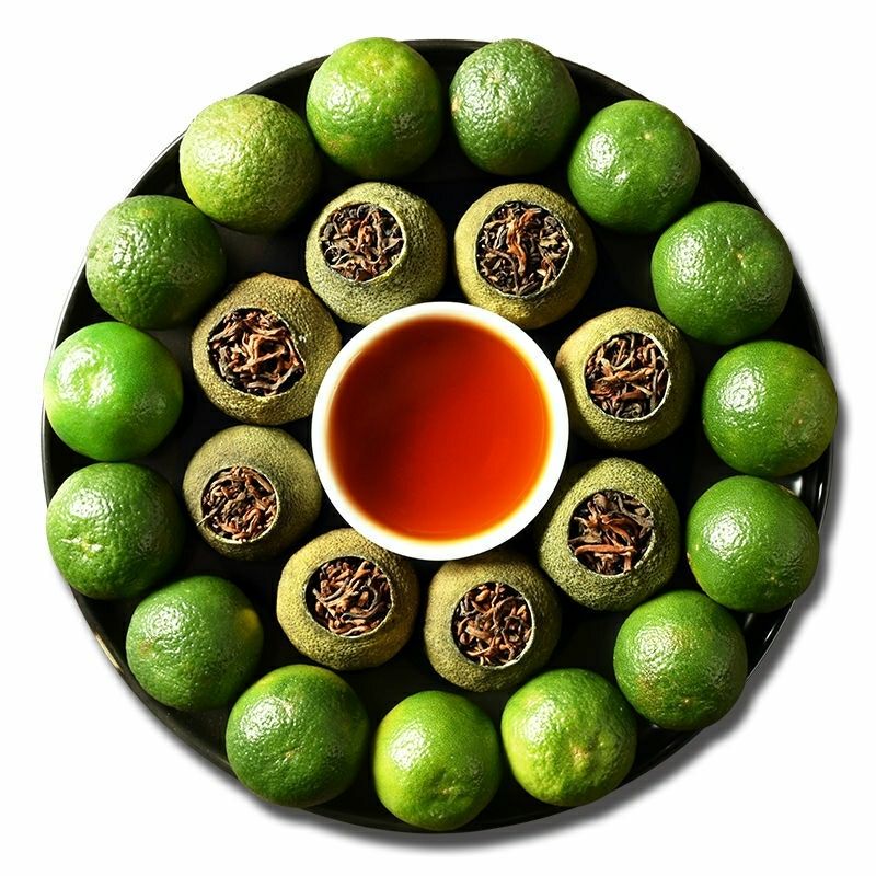 青皮新会小青柑陈皮宫廷橘子茶桔普茶小青柑送茶具小青柑两罐一斤送大