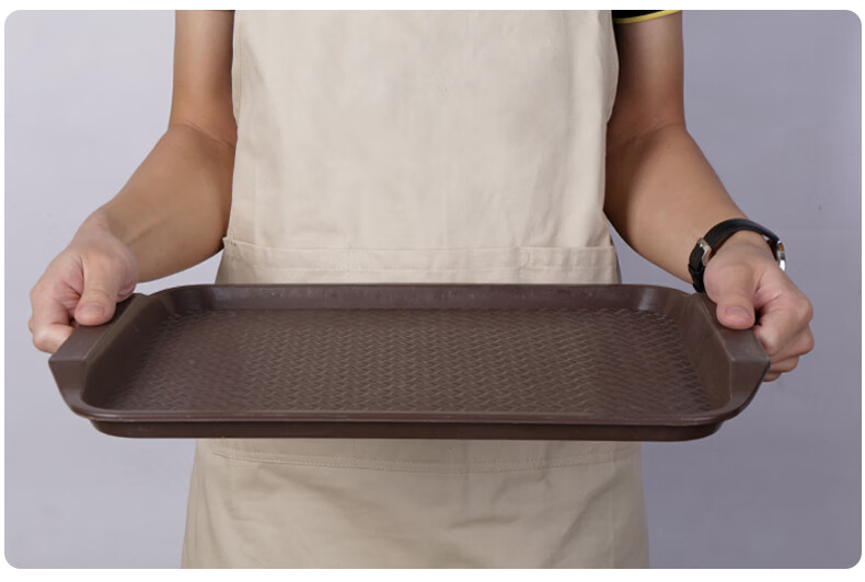 餐盘塑料托盘长方形商用餐厅餐饮上菜端菜盘防滑汉堡店快餐大拖盘a款