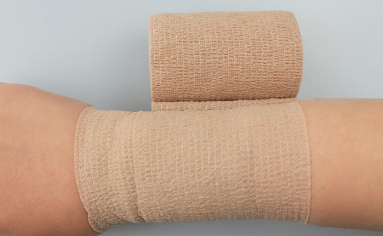 适用于医用运动脚踝透气自粘性优力抒舒弹力绷带u医用弹力绷带肤色5卷