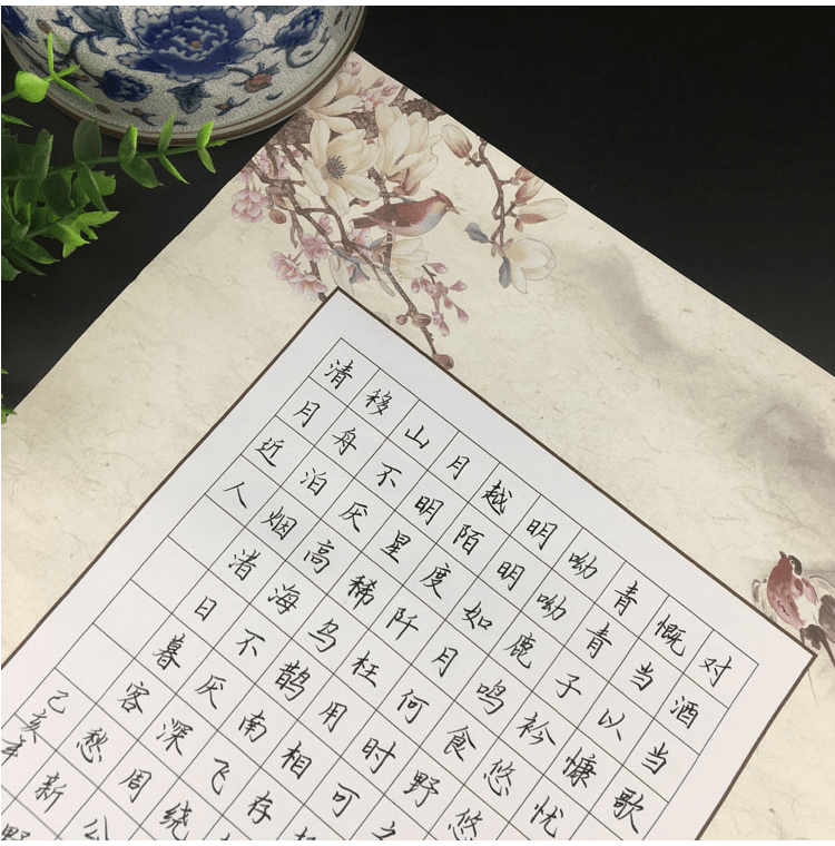 云翔四海 麒柠大8开硬笔书法作品专用纸a3 书法纸比赛练习创作纸20张