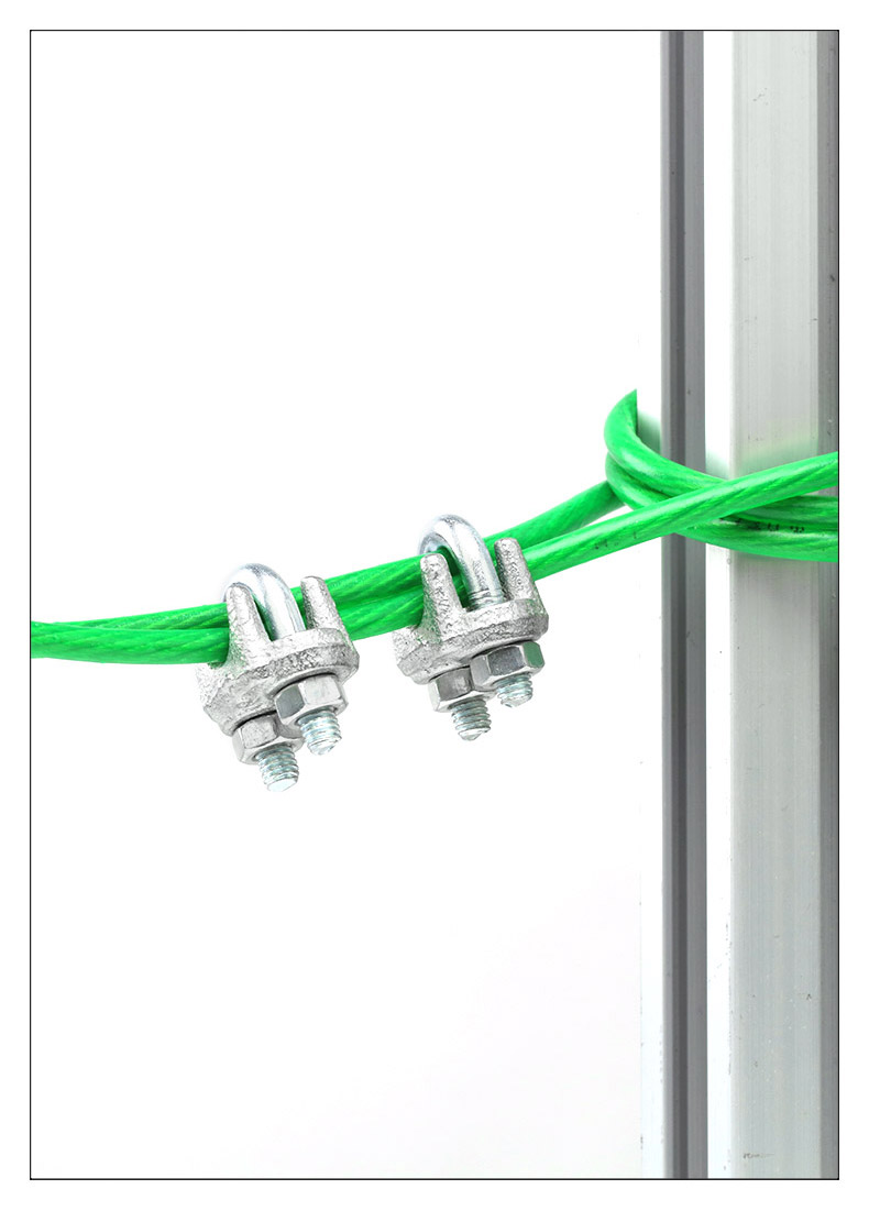 镀锌钢丝绳卡头夹头u型夹绳扣卡扣扎头锁扣紧绳器m3m4m5m6m8m10mm 全