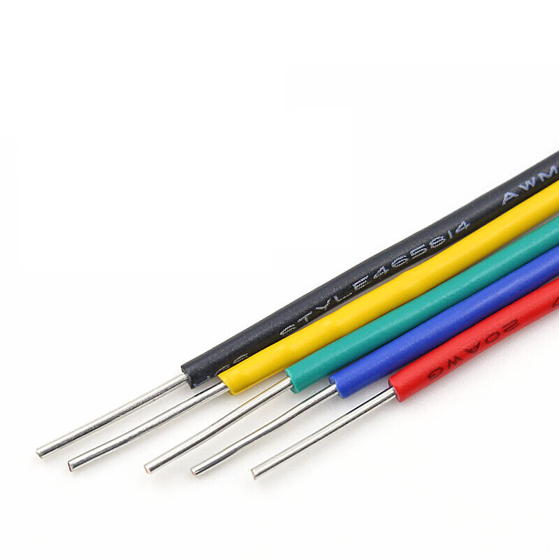 led灯头焊接线镀锡铜1007单股线24/22/18/16/14awg单支铜芯线 黑色16