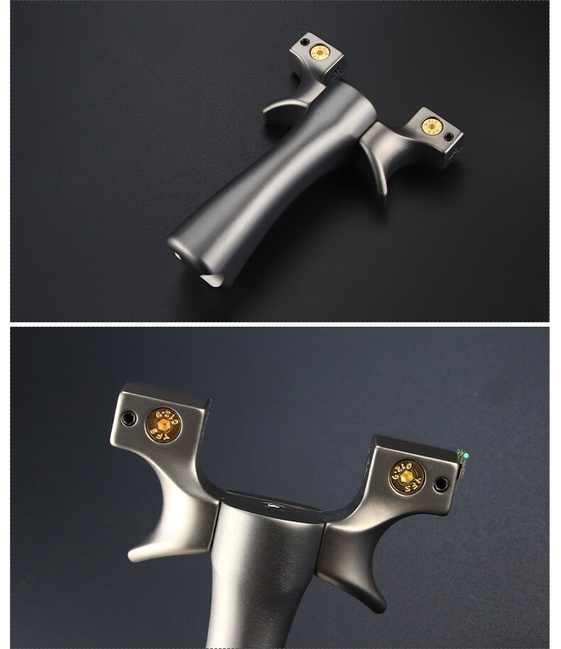 强力竞技弹弓高精准弹弓眭氏传奇2020钛合金扁皮惊雷弹弓快压高端夜瞄