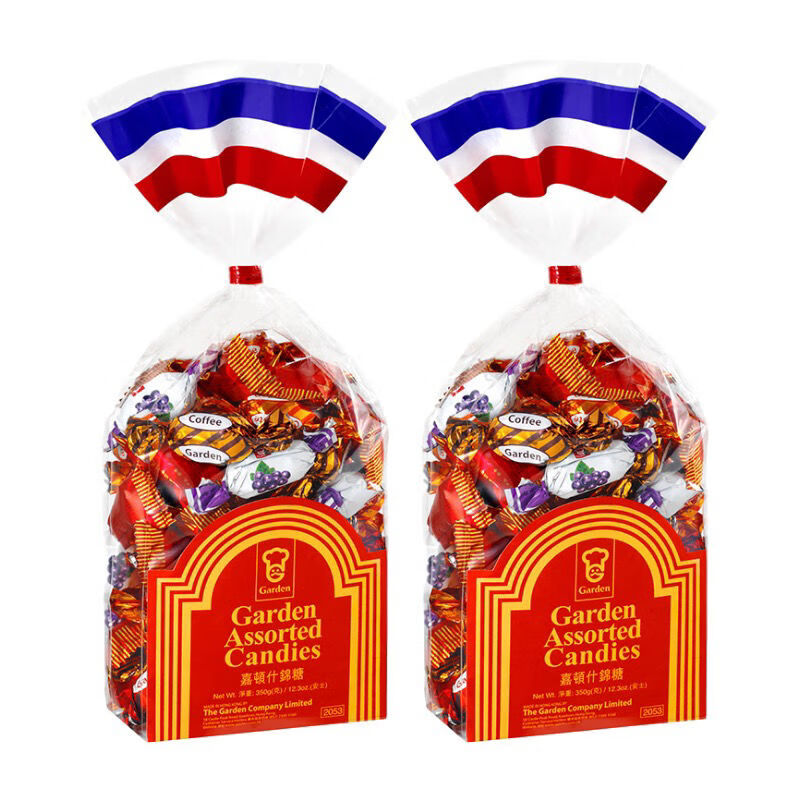嘉顿什锦糖 350g 香港制造garden嘉顿利是糖 休闲零食草莓味夹心什锦