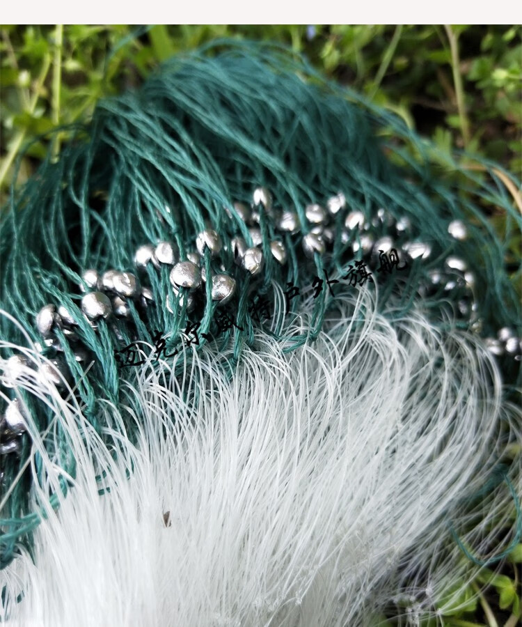 新款加粗丝鱼网单层三层渔网捕鱼网沉网6指7指25白丝网大鱼网浮网