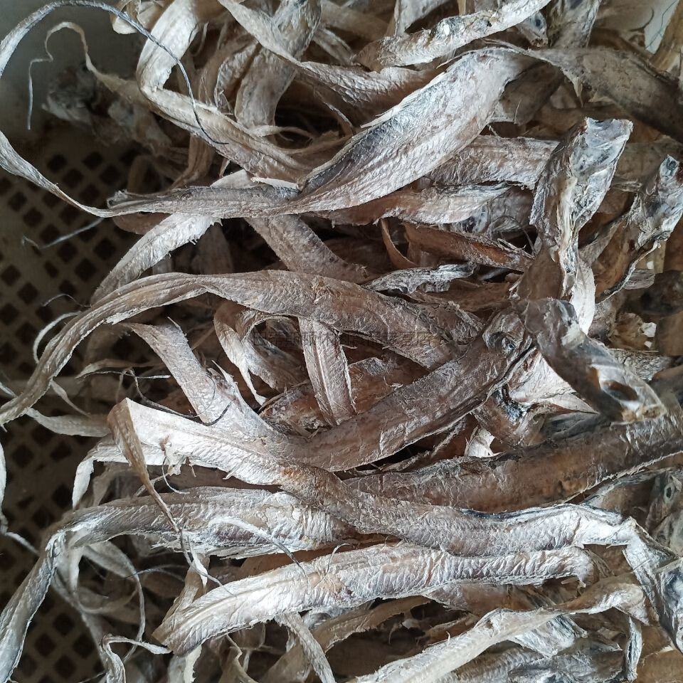 小带鱼干舟山特产淡晒微咸带鱼丝烤鱼干货去头去肚10成干 细小全淡