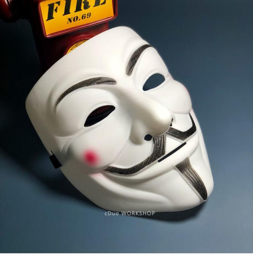 精选面具男女小丑笑脸蛭子v字仇杀队cos动漫无脸男半脸道具派对万圣节
