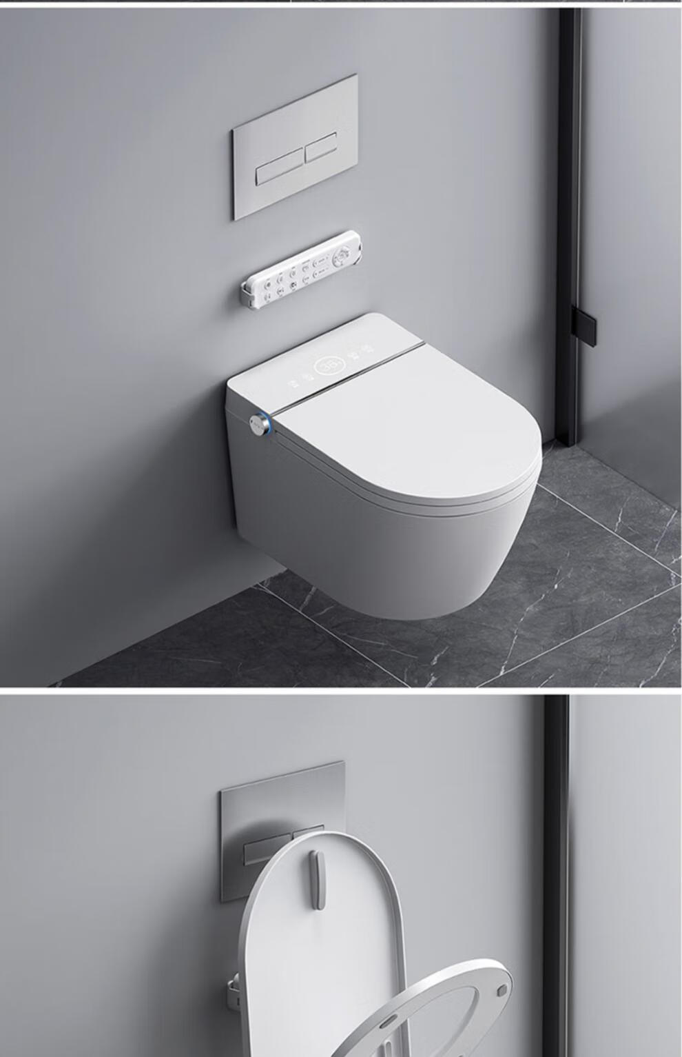 同款墙排马桶智能式自动翻盖隐藏水箱嵌入挂墙悬挂入墙式坐便吉博力