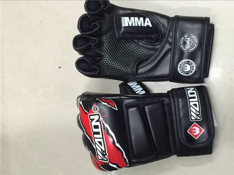 mathderay ufc拳套半指 ufc分指拳击手套露半指散打搏击格斗mma跆拳道