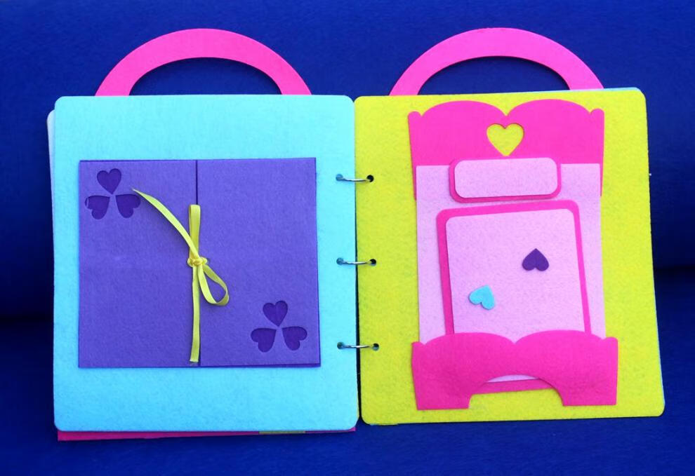 抖音蒙特梭利儿童早教布书my不织布手工diy材料包firs