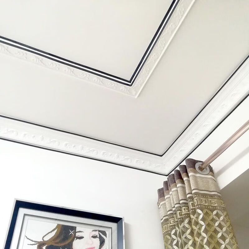 美边线自粘石膏线条墙贴客厅吊顶天花板装饰条自粘背景墙装饰贴条拉丝