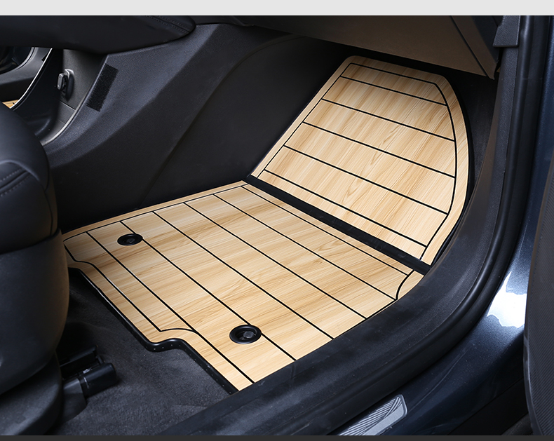 适用2020款别克昂科旗脚垫全包围7七座专用昂科旗实木纹木质脚垫内饰