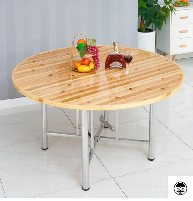 加厚大圆桌面家用木15人台面转盘简易餐桌圆桌面饭桌子木圆桌人面子木