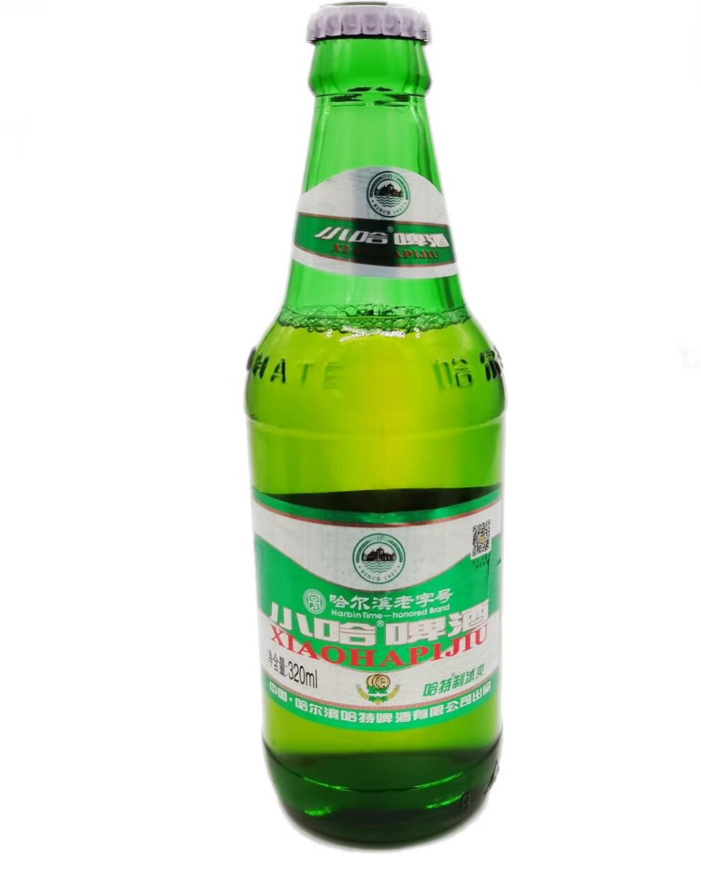 小哈啤酒 320ml*24瓶 整箱半箱哈尔滨小瓶装啤酒 翠绿色12瓶【图片