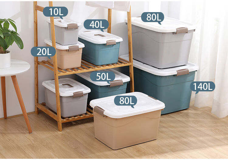 收纳箱塑料整理箱大小号手提储物箱车载家用玩具零食衣服收纳盒 时尚