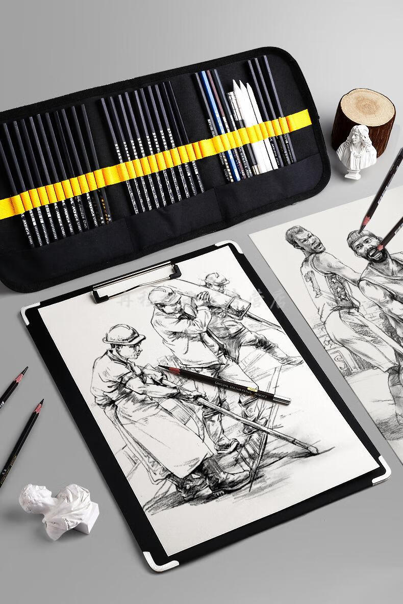 折叠写生素描板 a4防水初学者画板工具 8k速写板-蓝天白云 【无】