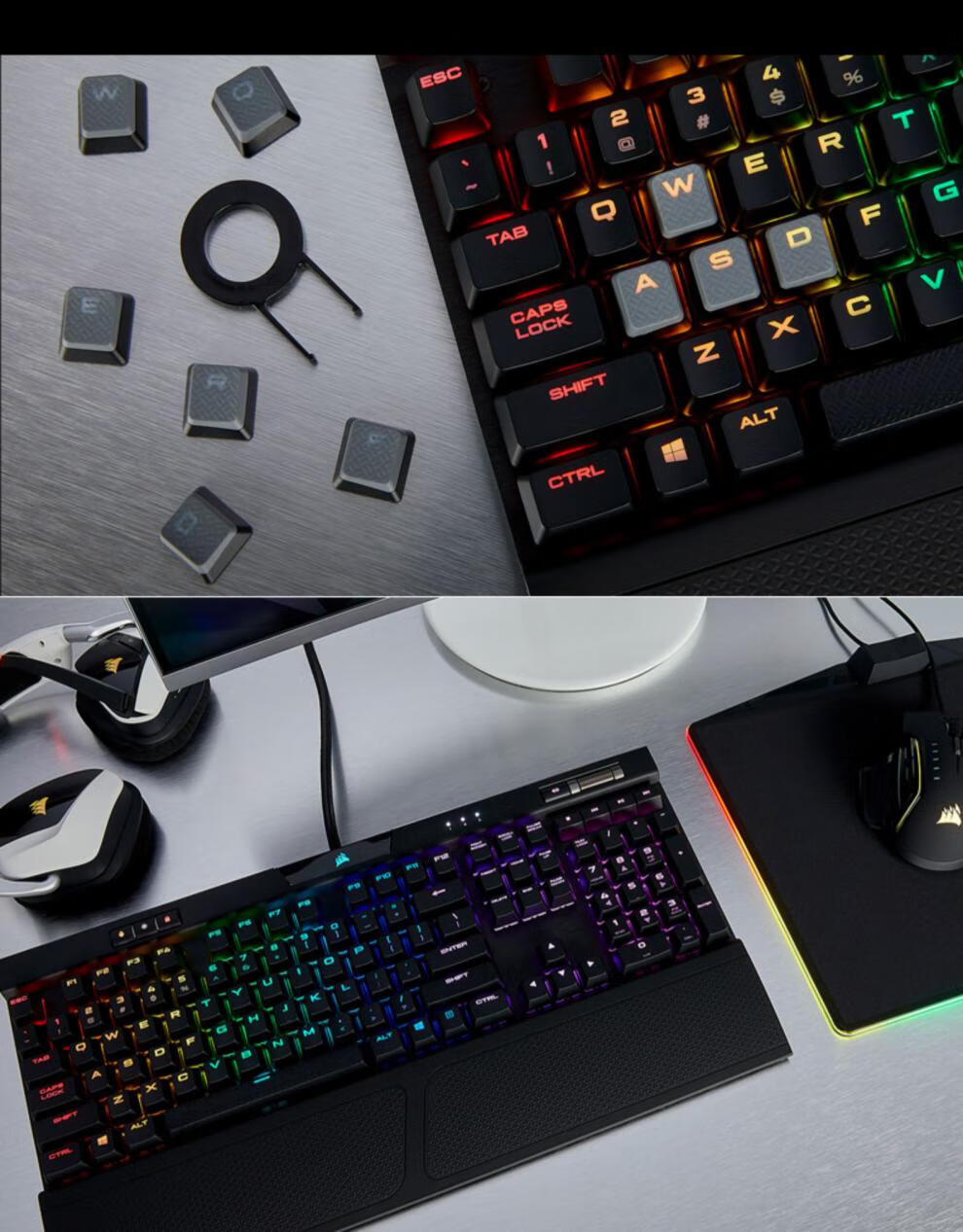 海盗船k70mk2rgb机械键盘tkl海盗船pro电竞游戏吃鸡c k70 rgb pro银轴