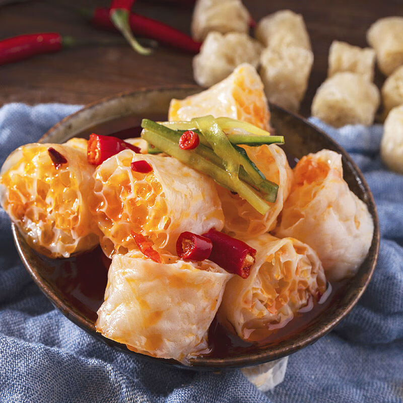 网红面藕白面筋素肥肠面藕圈干货沾串素藕面皮筋片凉拌菜面藕18斤900g