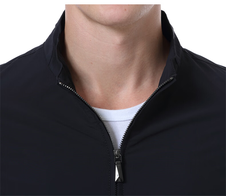 梦特娇官方直发男士立领薄款商务夹克外套休闲纯色短款茄克外套b9