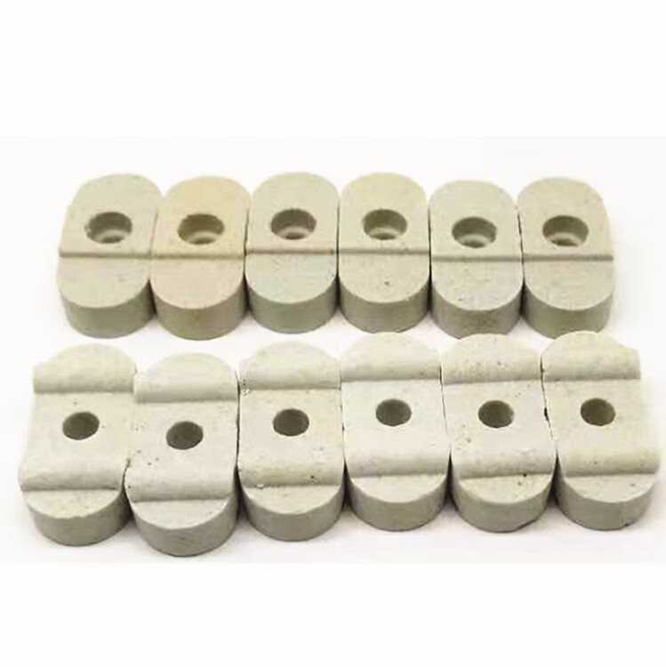 瓷夹板陶瓷双线绝缘固定电线支架瓷别子复古老式布线卡瓷夹子 10付送