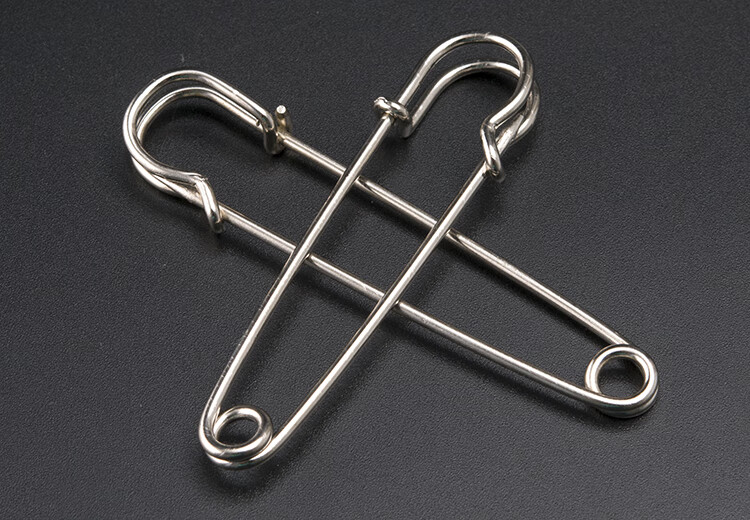 乐彩芙简易安全别针保险扣针加厚固定衣服超大号钢针硬加粗毛衣胸针