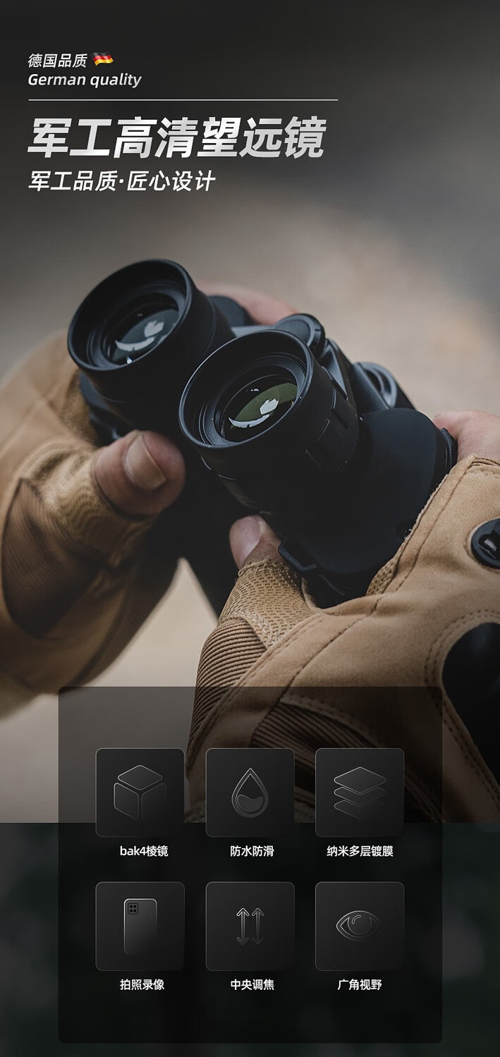 望远镜高倍超清夜视成人户外级找蜂双筒便携式顶配100x100清大目镜大