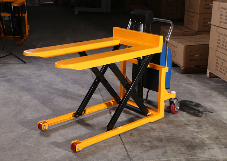 电动叉车 500kg脚踏剪式升高搬运车 1吨手动液压堆高车搬运车地牛