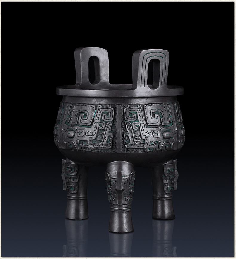 韩美雅(hanmeiya)轻奢品牌世纪宝鼎摆件办公室客厅装饰品青铜器工艺品