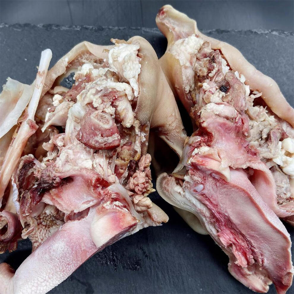 新鲜羊头肉整个现煮去骨大块羊脸肉八羊杂碎成熟冷冻商用 三斤装