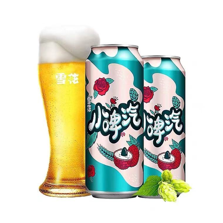 雪花小脾气啤酒 500ml 荔枝味碳酸饮料啤酒风味 荔枝味 500ml*2罐