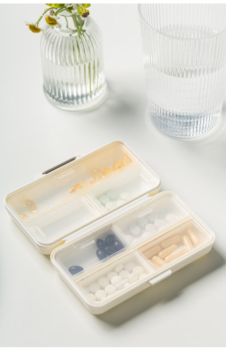 药盒分装随身小药盒便携式7天药品药物分装盒分药盒子密封小号迷你大