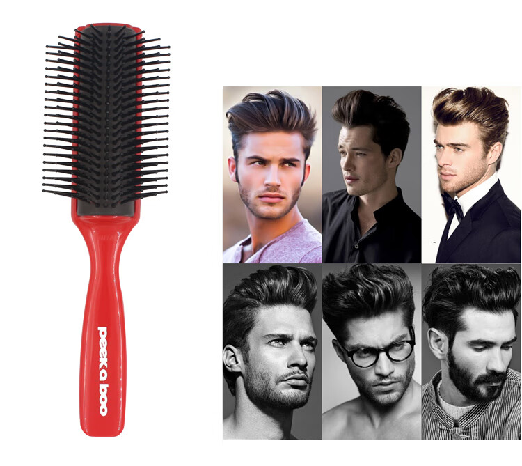 日本原装peekaboo九排梳美发专用九行造型梳发廊男士蓬松梳子爱玛妮