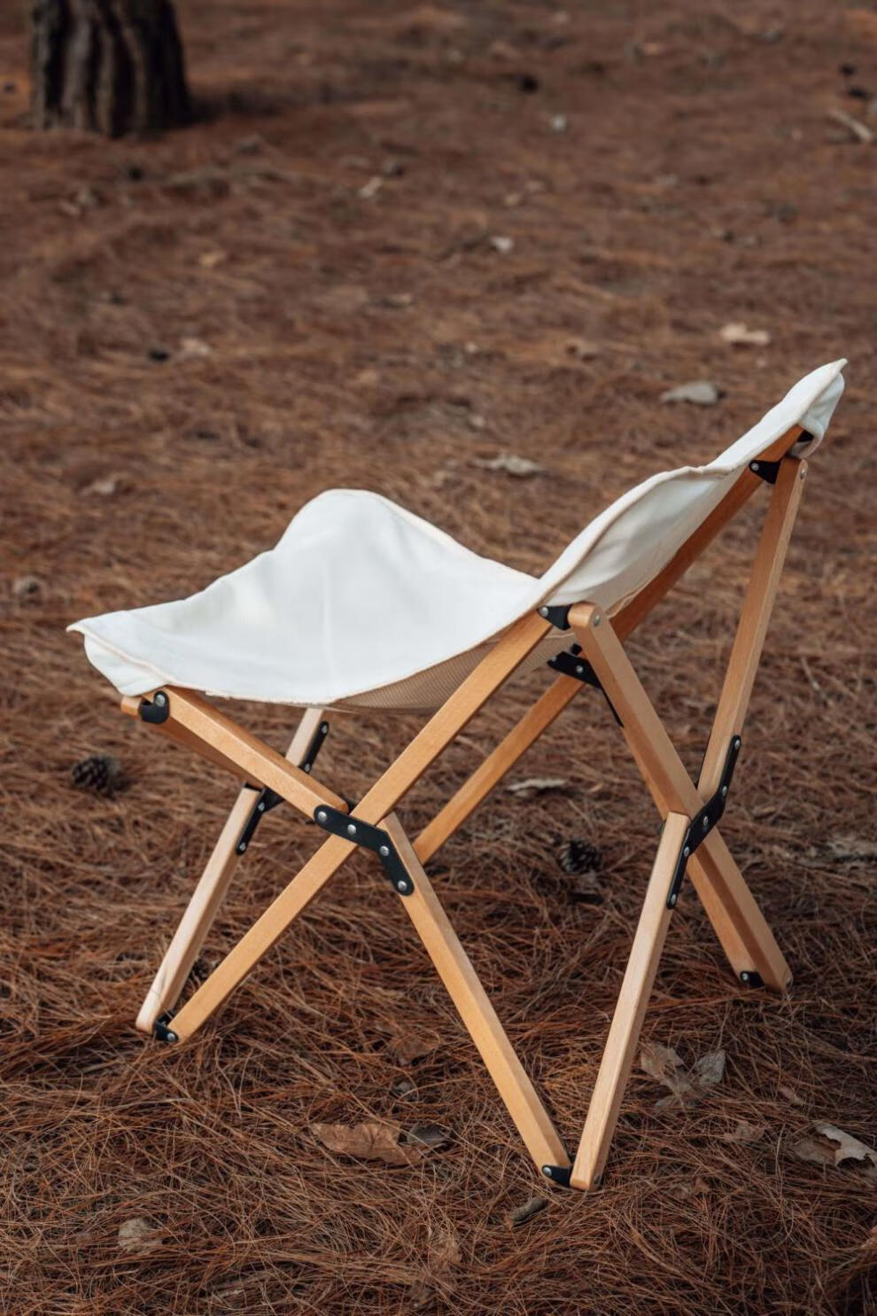 520户外装备实木折叠椅蝴蝶椅懒人阳台休闲椅小露营便携户外沙滩椅子